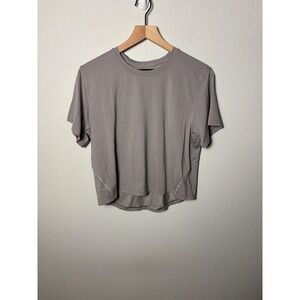 Lululemon Ventilated Open-Back Training T-Shirt Mauve Grey Light Sage W3FSGS
